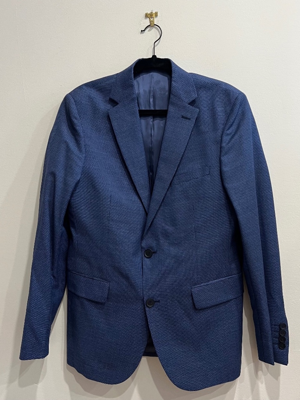 Network Men’s Blue Check Wool Suit 38R 32x31 Tailored